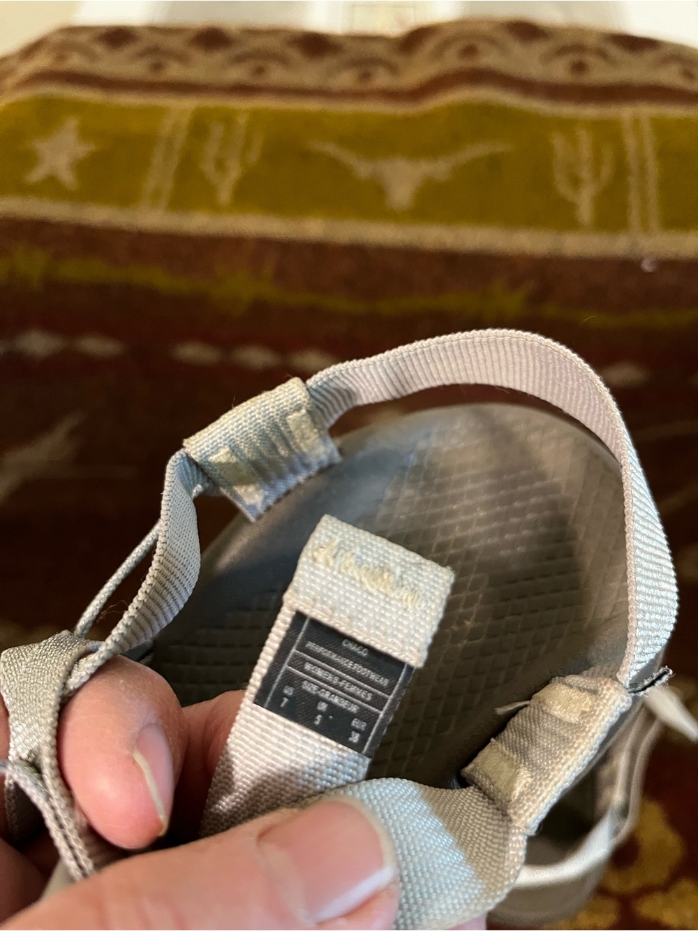 Sparkly Silver Strappy Chaco Sandals - Picture 6 of 6